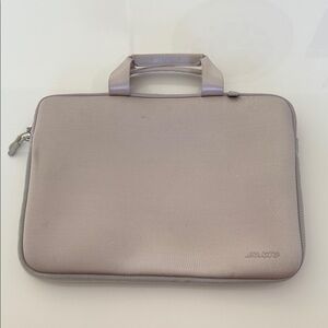 Silver Laptop Briefcase with Padded Handle